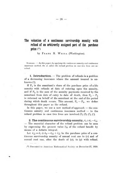 Giornale di matematica finanziaria rivista tecnica del credito e della previdenza