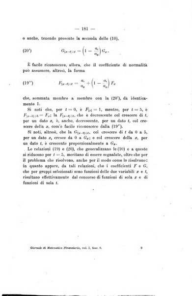 Giornale di matematica finanziaria rivista tecnica del credito e della previdenza