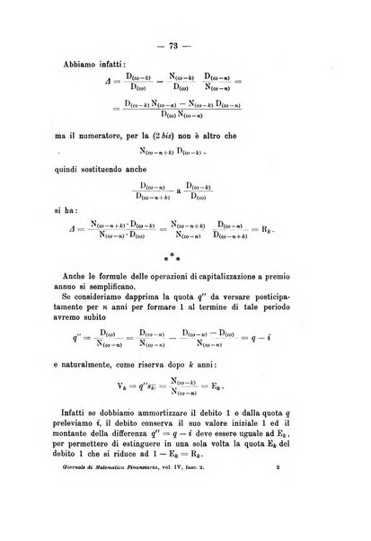 Giornale di matematica finanziaria rivista tecnica del credito e della previdenza