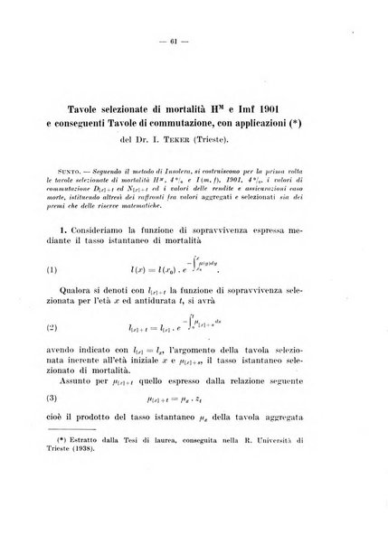 Giornale di matematica finanziaria rivista tecnica del credito e della previdenza