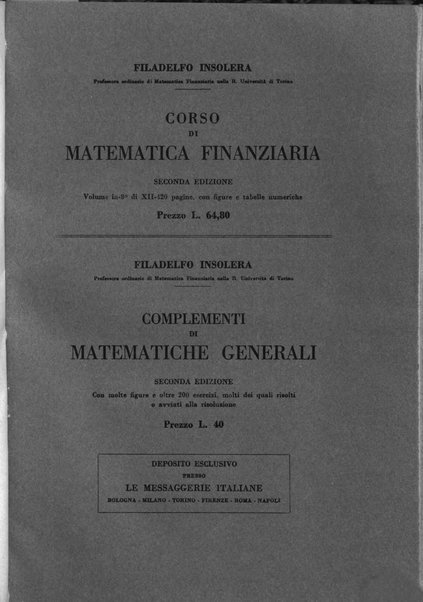 Giornale di matematica finanziaria rivista tecnica del credito e della previdenza