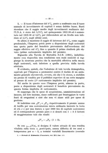 Giornale di matematica finanziaria rivista tecnica del credito e della previdenza