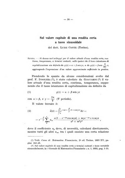 Giornale di matematica finanziaria rivista tecnica del credito e della previdenza