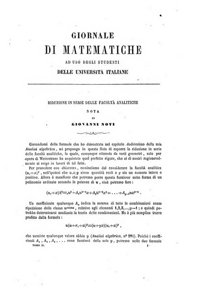 Giornale di matematiche