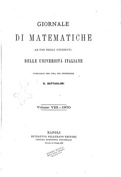 Giornale di matematiche