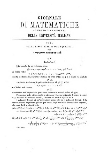 Giornale di matematiche