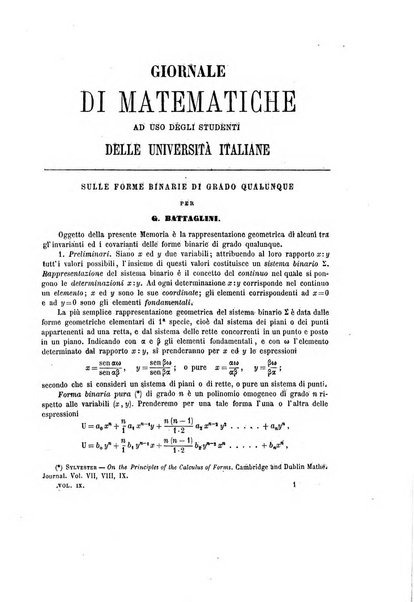 Giornale di matematiche