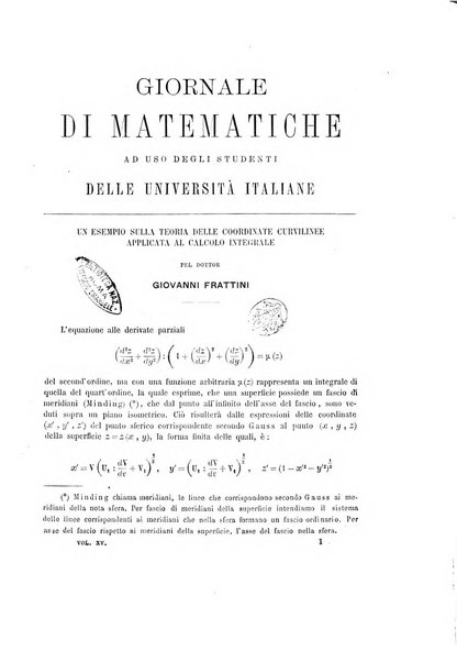 Giornale di matematiche