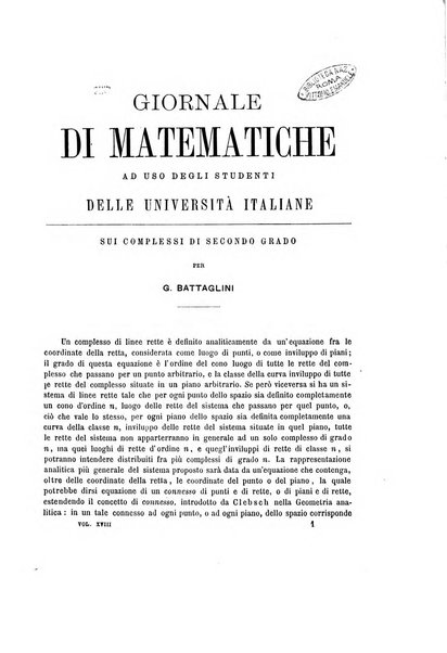 Giornale di matematiche