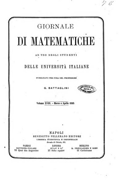 Giornale di matematiche