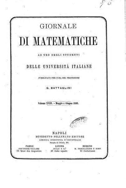 Giornale di matematiche