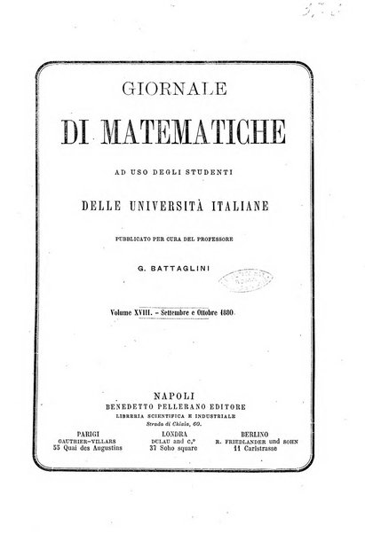 Giornale di matematiche