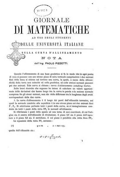 Giornale di matematiche