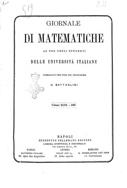 Giornale di matematiche