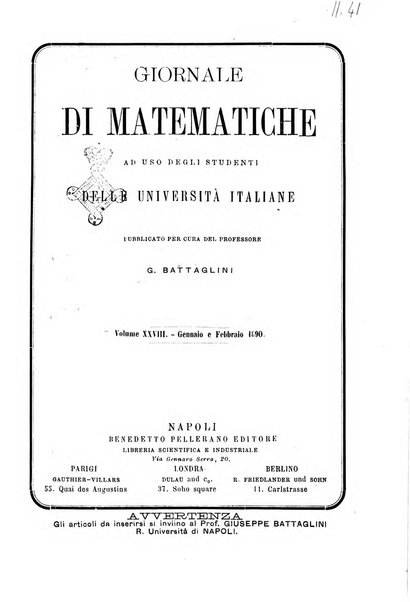 Giornale di matematiche