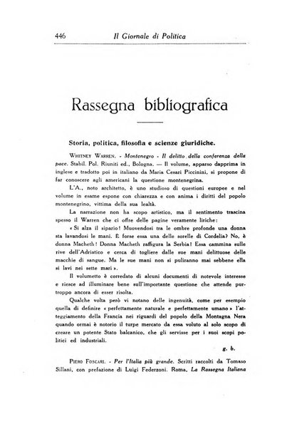 Il giornale di politica e di letteratura