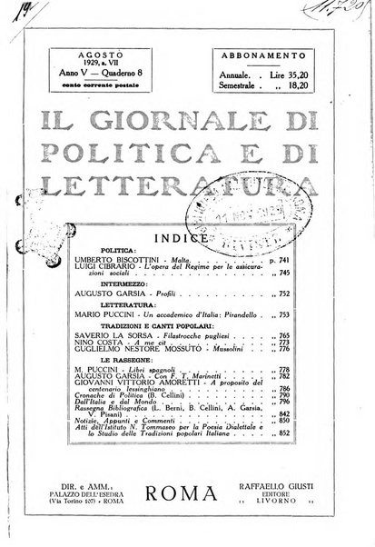 Il giornale di politica e di letteratura