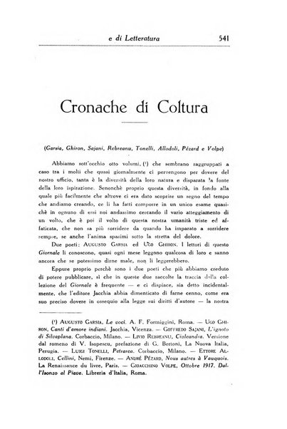 Il giornale di politica e di letteratura