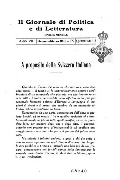 Il giornale di politica e di letteratura