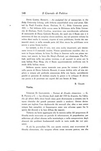 Il giornale di politica e di letteratura