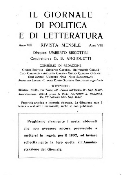 Il giornale di politica e di letteratura