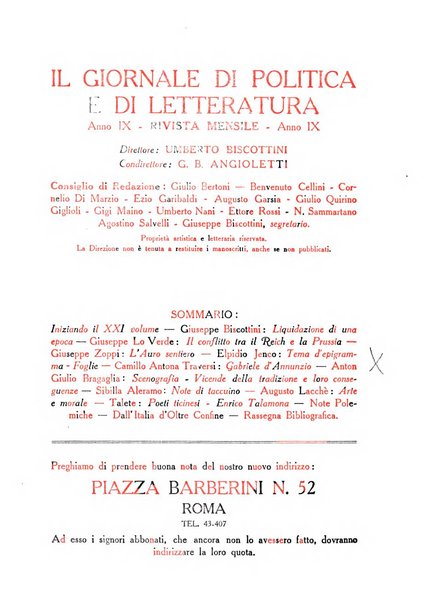 Il giornale di politica e di letteratura