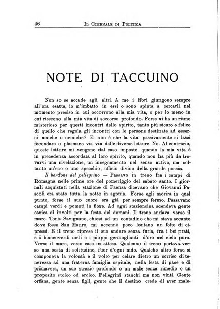 Il giornale di politica e di letteratura