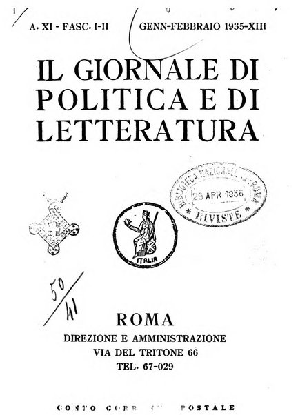 Il giornale di politica e di letteratura