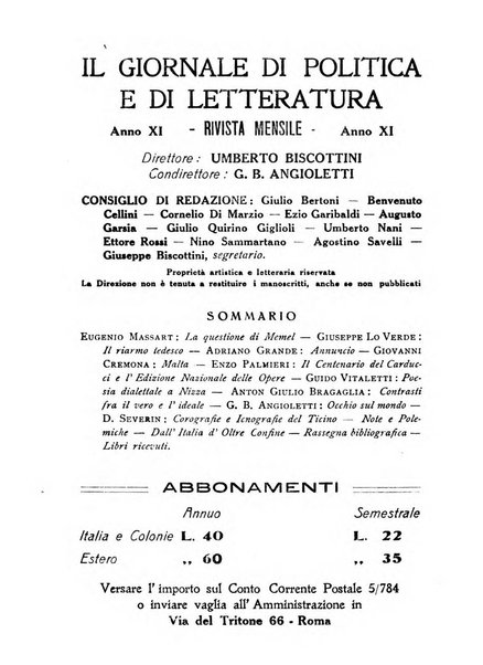 Il giornale di politica e di letteratura