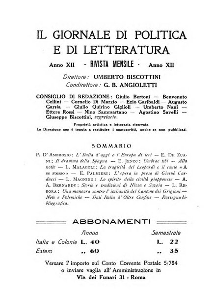 Il giornale di politica e di letteratura