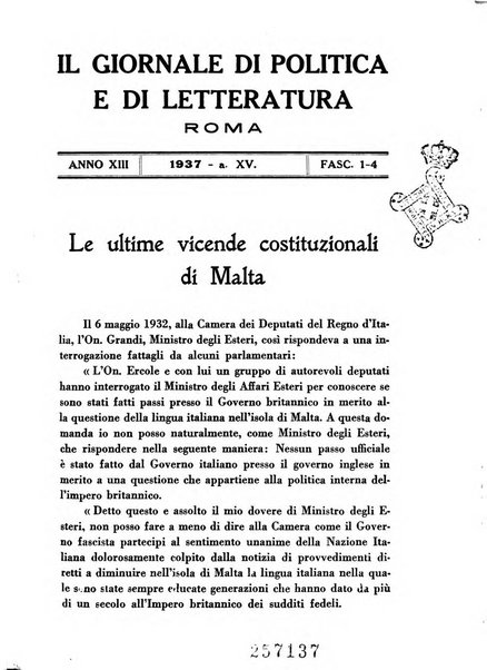 Il giornale di politica e di letteratura