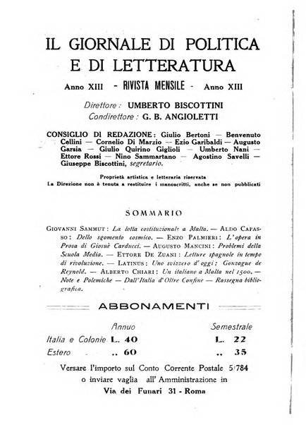 Il giornale di politica e di letteratura