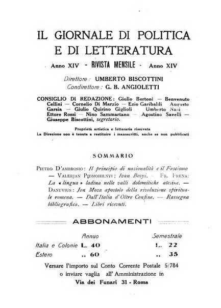 Il giornale di politica e di letteratura