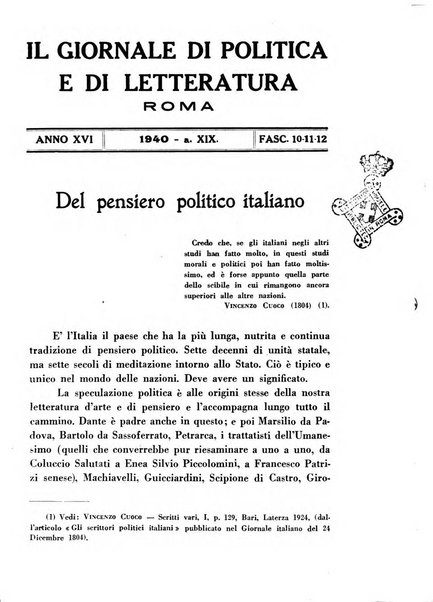 Il giornale di politica e di letteratura