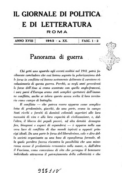 Il giornale di politica e di letteratura