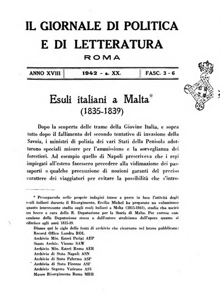 Il giornale di politica e di letteratura