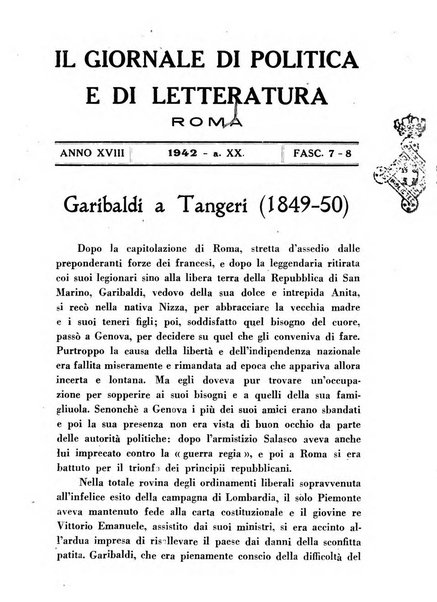 Il giornale di politica e di letteratura