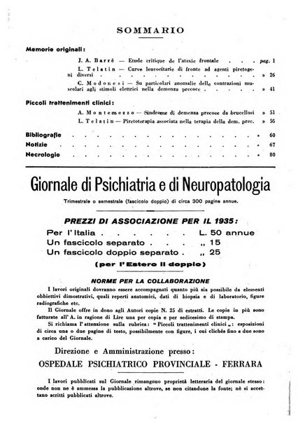 Giornale di psichiatria e di neuropatologia