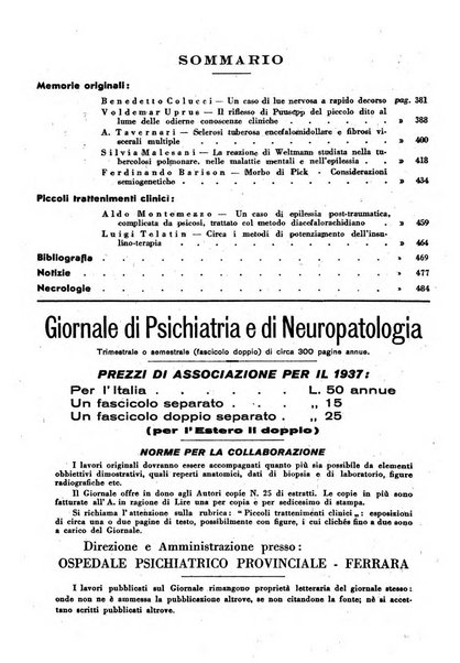 Giornale di psichiatria e di neuropatologia