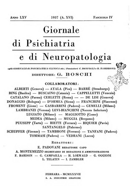 Giornale di psichiatria e di neuropatologia