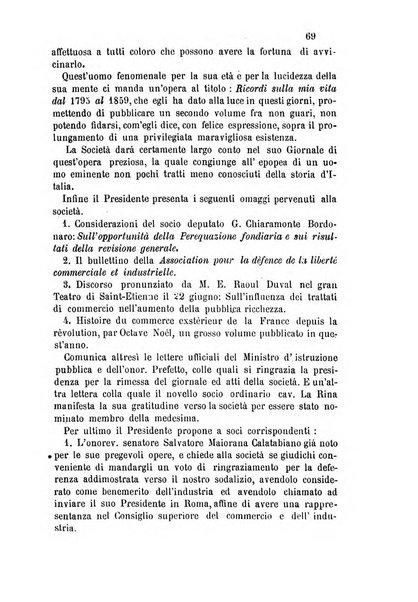 Giornale ed atti della Società siciliana di economia politica