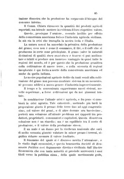 Giornale ed atti della Società siciliana di economia politica