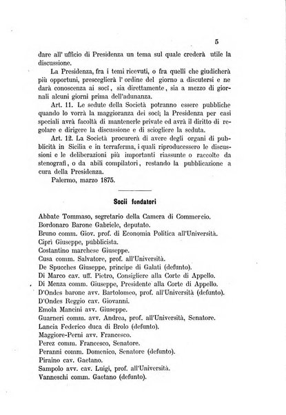 Giornale ed atti della Società siciliana di economia politica