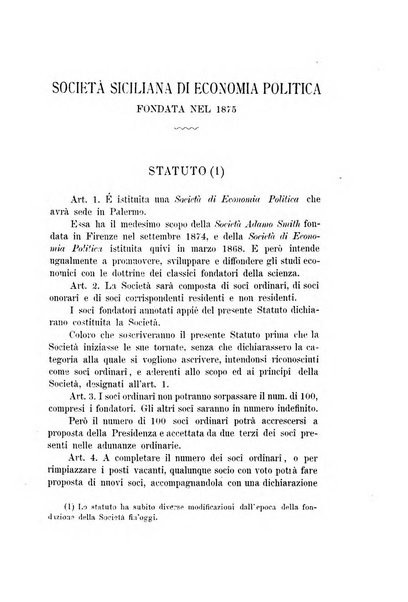 Giornale ed atti della Società siciliana di economia politica