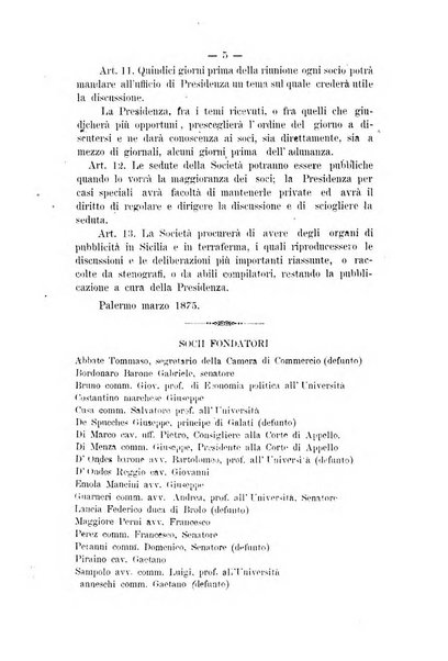 Giornale ed atti della Società siciliana di economia politica