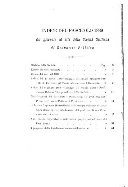 Giornale ed atti della Società siciliana di economia politica