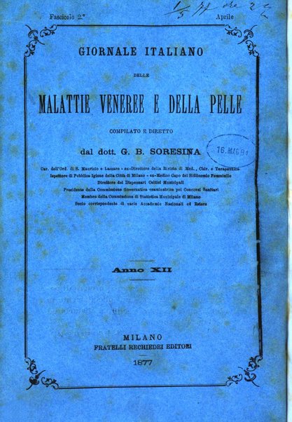 Giornale italiano delle malattie veneree e della pelle