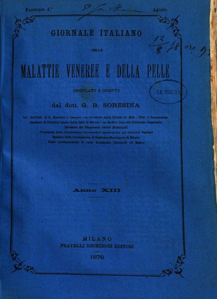 Giornale italiano delle malattie veneree e della pelle