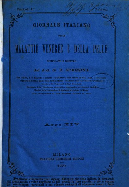 Giornale italiano delle malattie veneree e della pelle