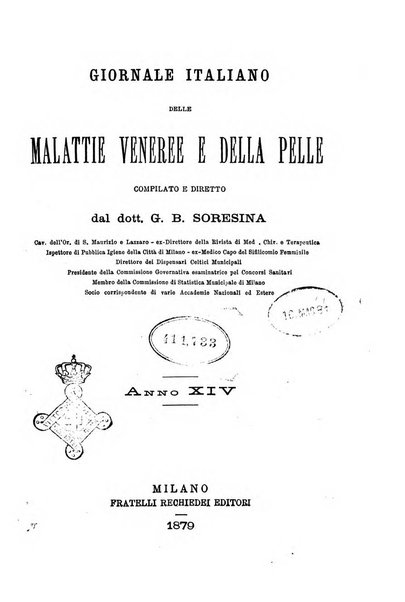 Giornale italiano delle malattie veneree e della pelle